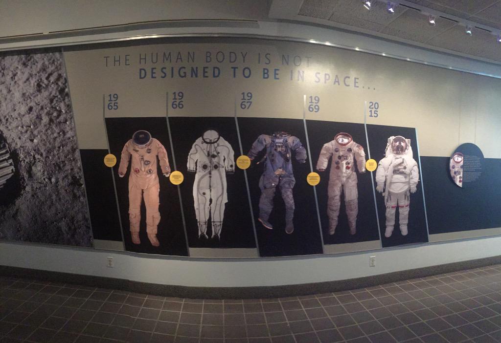 miriamr2015's tweet photo. The evolution of space suits (1965-2015). #dcskylion http://t.co/tUwhIBHZRp