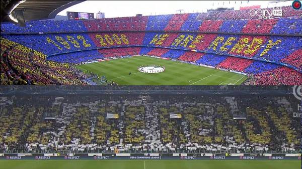 indehekken's tweet photo. Door Nike gesponsorde tifo bij Juve en Barca. Het moet niet gekker worden! #againstmodernfootball http://t.co/24IRDSjZux