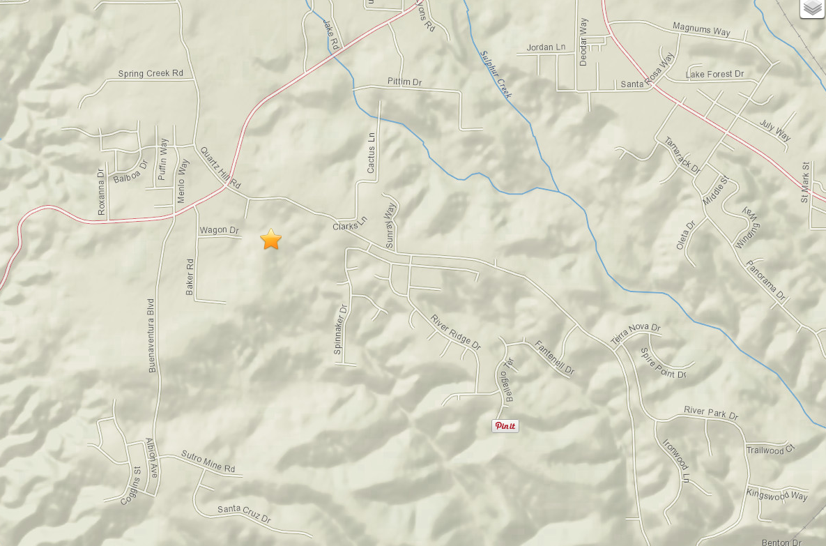 ClayDuda_RS's tweet photo. And here's a USGS map pinpointing #reddingquake epicenter: http://t.co/gyDnmIoYBC