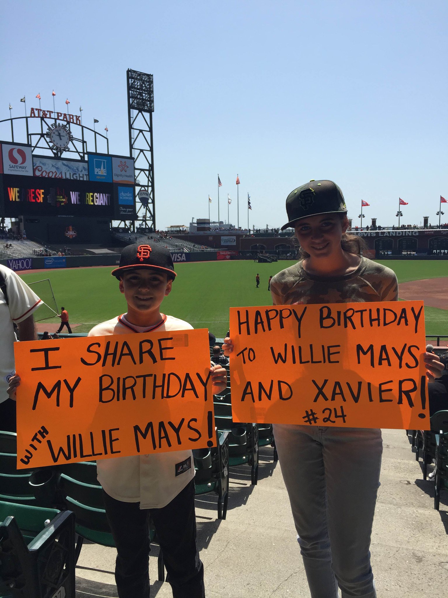 Willie Mays has fans of all ages.  Happy Birthday 
