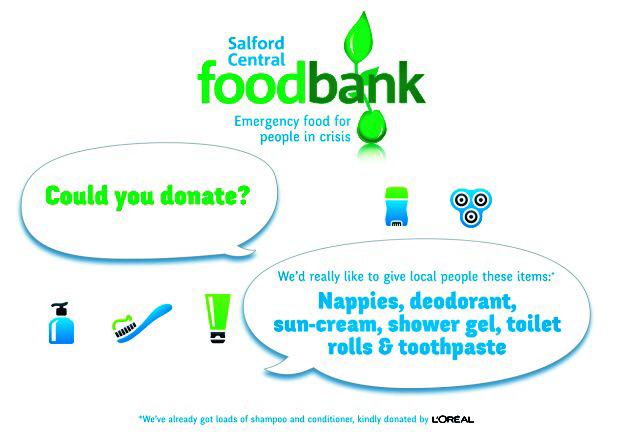 LivingQ's tweet image. Can you help fill our @SalfordFoodbank cart with toiletries &amp;amp; nappies etc for local families in crisis? #DropOffPoint
