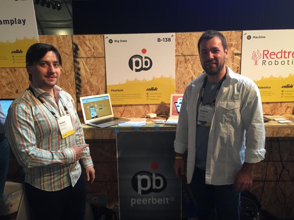 Pretty exciting day at #CollisionConf Visit us at B-138 and let's talk about what we do together with <a href="/peerbelt/">Peerbelt</a>