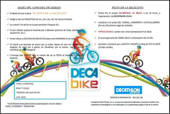 Carcaixent712's tweet photo. #Decabike en Decathlon Carcaixent puedes participar en un concurso de dibujo y ganar una bici!!!Solo hasta el viernes http://t.co/8lvuRKzlZA