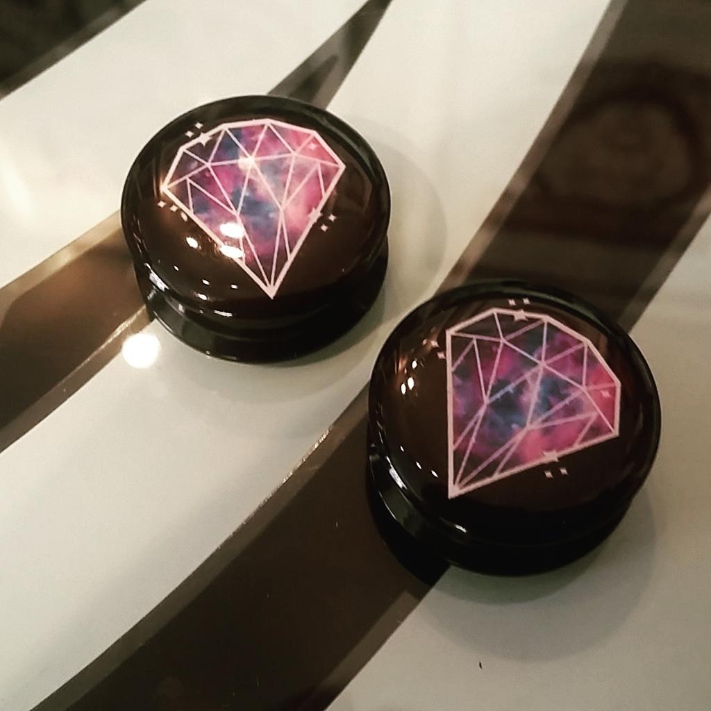 theadornedape's tweet photo. Space diamond plugs! Aww yiss... get em now at @Wildcard_Tees in Lincoln #earplugs #jewellery #stretchedears #plugs http://t.co/sMmIkAkcQR
