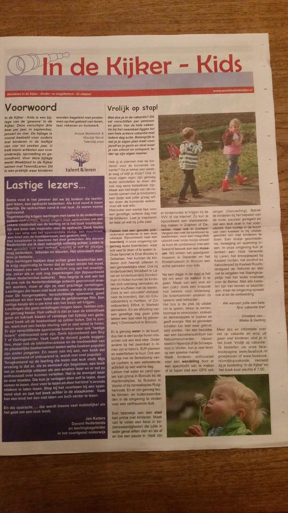 Leuk artikel in 'In de kijker' met veel tips voor uitjes met kinderen in regio Lochem. #vrolijkopvakantie