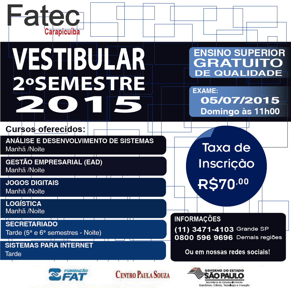 Curso de Jogos da Fatec Carapicuíba realiza evento gratuito e