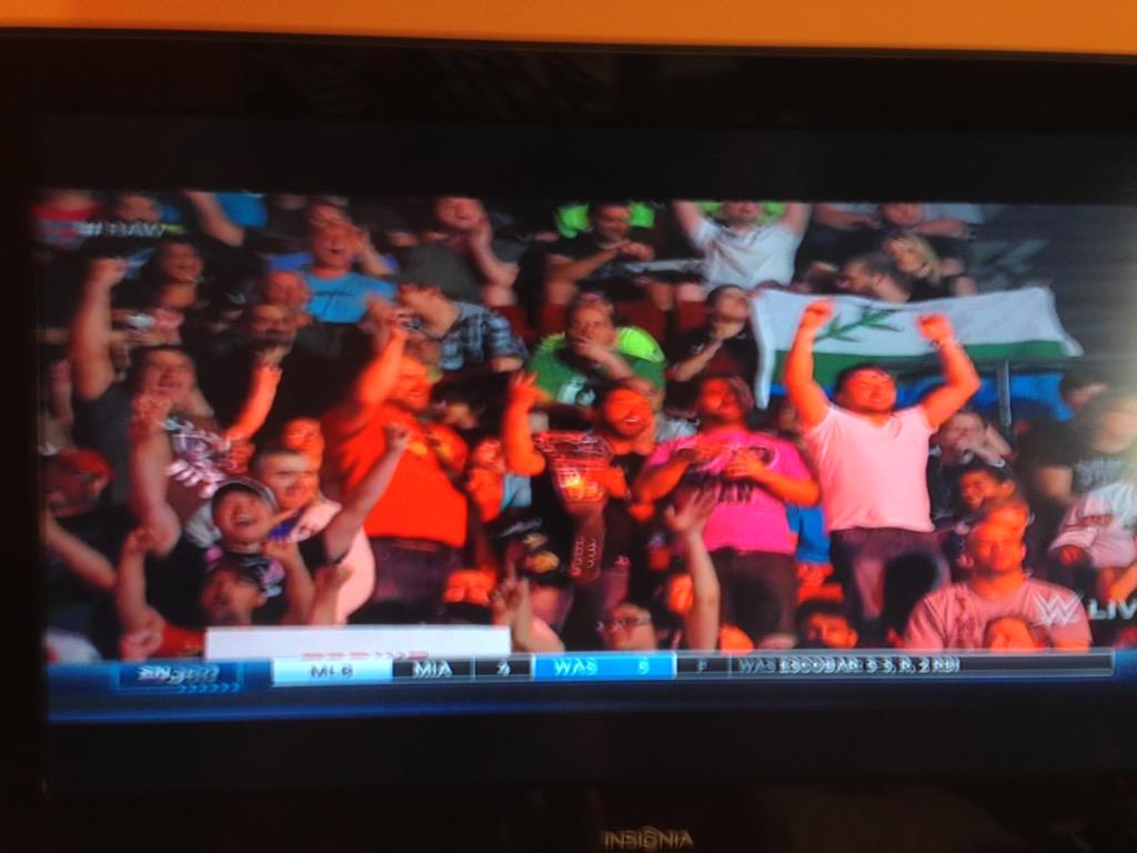 LostInAndyLand's tweet photo. #Labradorian in the crowd of #RAW @NLWrestlingRVW @cew_wrestling @LCWNewfoundland http://t.co/n7cyWvq9EC