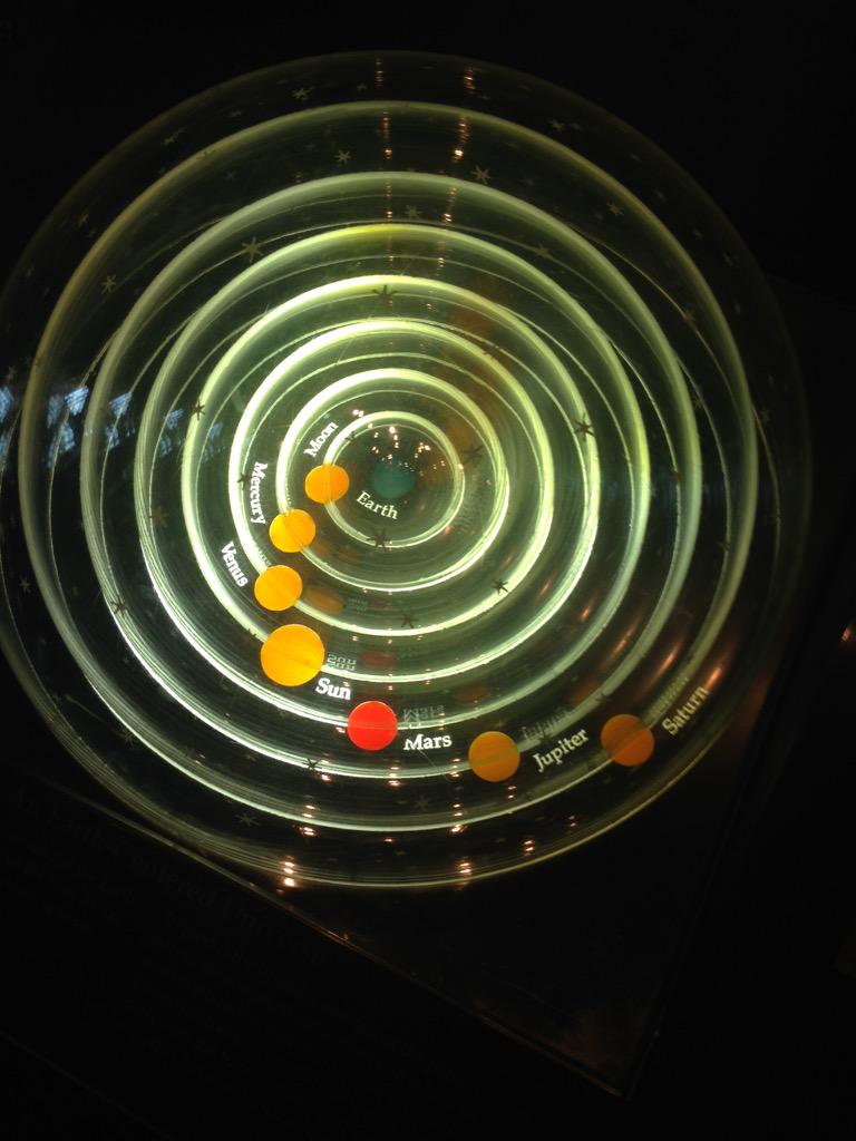sbeaton2015's tweet photo. This is the model that, before heliocentric theories, people believed in (that space orbits around Earth) #dcskylion http://t.co/tnGDx5WICH