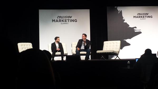 Day 2 #CollisionConf: <a href="/joell/">Joel Lance Lunenfeld</a> VP Brand Strategy at Twitter onstage. Highlights:
buff.ly/1dNT4Bj
Photo: <a href="/gjohns/">Graydon Johns</a>
