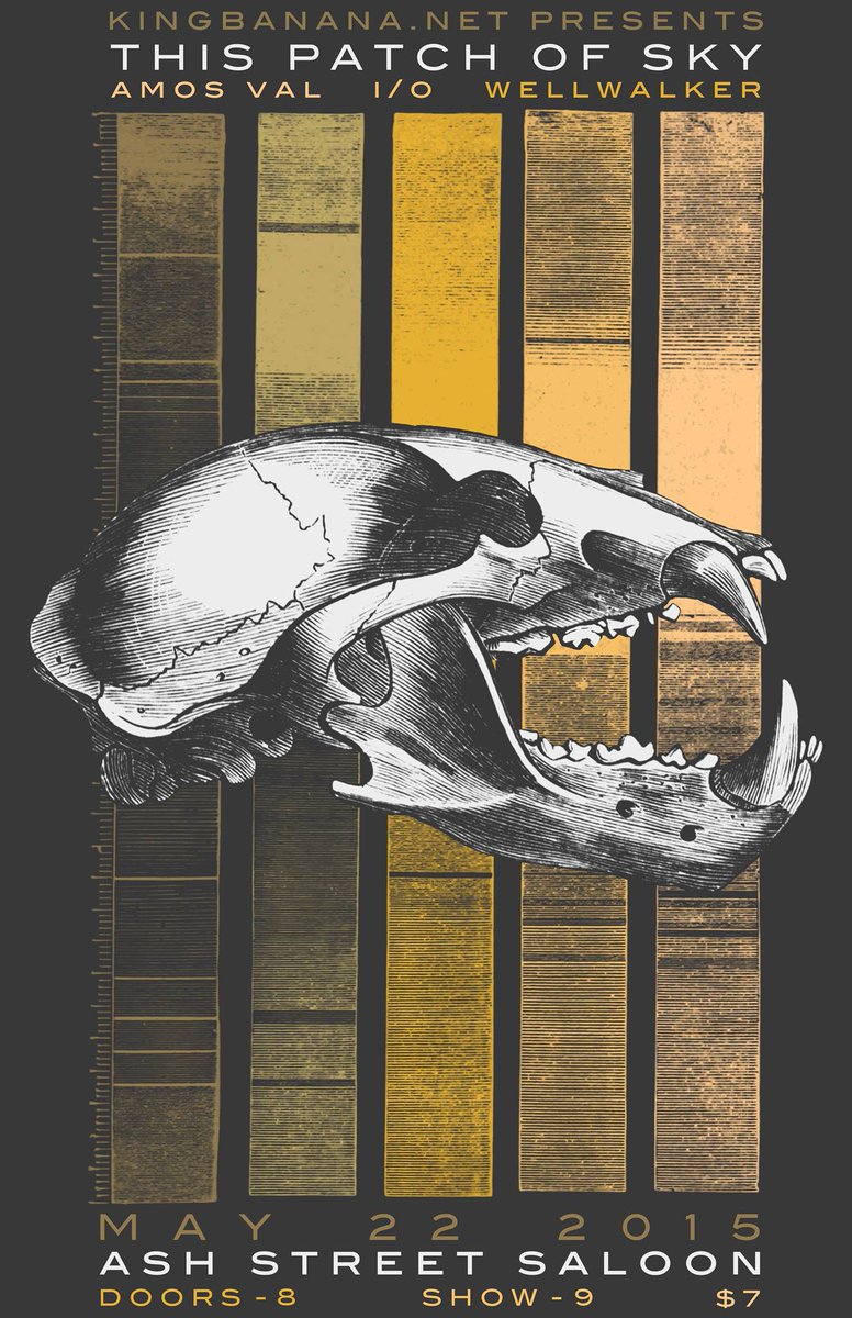 Amos_val's tweet photo. On May 22nd, @kingbanana Presents @ThisPatchofSky #amosval @iomusicofficial & #Wellwalker at @AshStreetSaloon #STOKED http://t.co/qCNqo7LeSB