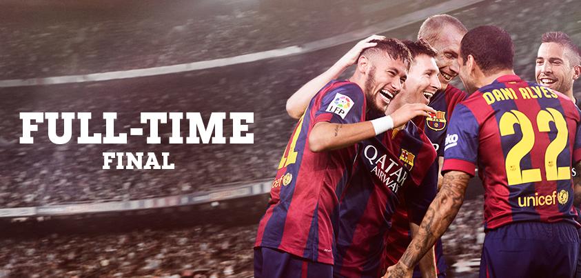 FCBarcelona's tweet image. FULL TIME: FC Barcelona 3 (Messi 2, Neymar) Bayern Munich 0 #FCBLive