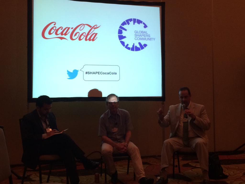 ShapersGDL's tweet photo. The Coca Cola session around social responsibility was so cool! Great to be face 2 face with top executives. #shapeLA http://t.co/FuFmW4YGax
