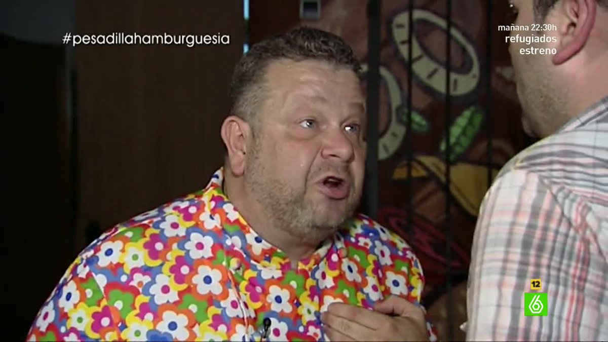 pesadillacocina's tweet photo. DIRECTO | @albertochicote :"¿Me estás llamando gilipollas?" http://t.co/l34VgiW1XF  #pesadillahamburguesia http://t.co/bQMcL7jcFi