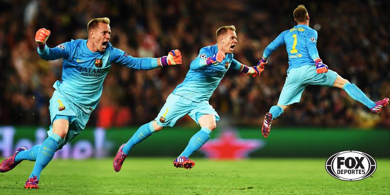 FOXDeportes's tweet photo. #TerStegen explotó con los goles del @FCBarcelona_es. RT sí también festejas la victoria azulgrana. #MetaBerlin http://t.co/fbl0LLbdfh