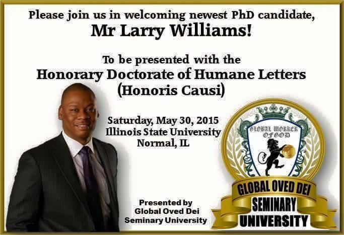 tmadeglobal's tweet photo. Please help me spread the good news about the newest PhD candidate...Mr. Larry Williams!! http://t.co/dQGkIYNKl4