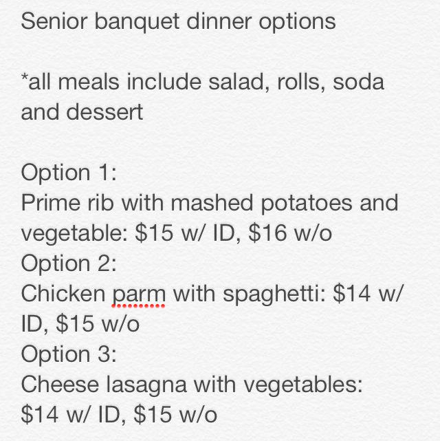 fhs_15's tweet photo. Sign up by Friday for the senior banquet! Wednesday May 20, 6-8 at the Masonic lodge. Sign up at the locker stop! http://t.co/wPfkNaAFTb