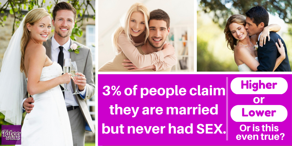 Taboo_Trivia's tweet image. 3% of people claim they are #married but never had #sex. Just go to tabooga.me/ttplayandwin #Love #Romance #Couple