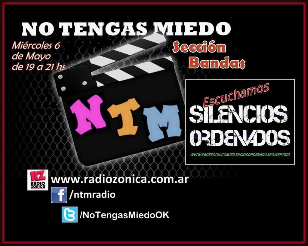 NoTengasMiedoOK's tweet photo. Subi el volumen! Se viene la #SeccionBandasNTM con @MashmanNET y @sil_ordena2 @RADIOZONICA @NoTengasMiedoOK http://t.co/IdOh8z0jy7
