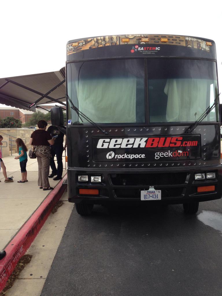 sspinks88's tweet photo. GeekBus...STEM coolness on wheels.   #cisdshowcase http://t.co/qn0JEjhwKT