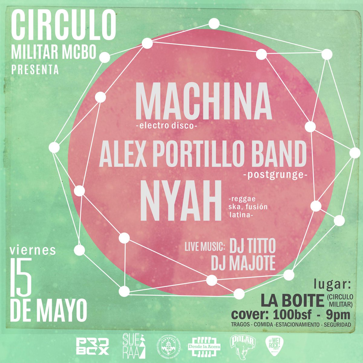 atomickshop's tweet photo. IMPELABLE en el @CircuMilMcbo @LaBoiteMcbo con @nyahoficial @Alex_portillo @machinaband @majodete @DjTitto faltapoco http://t.co/nnEw9Qyc6e
