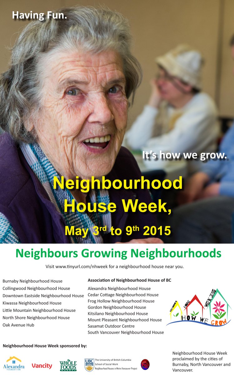 NHouseWeek's tweet photo. Celebrating Neighbourhood House Week 2015! Come have fun with us. 
#EverydayisFUNday #NeighbourhoodHousesRock http://t.co/Rv7tfbL5oV