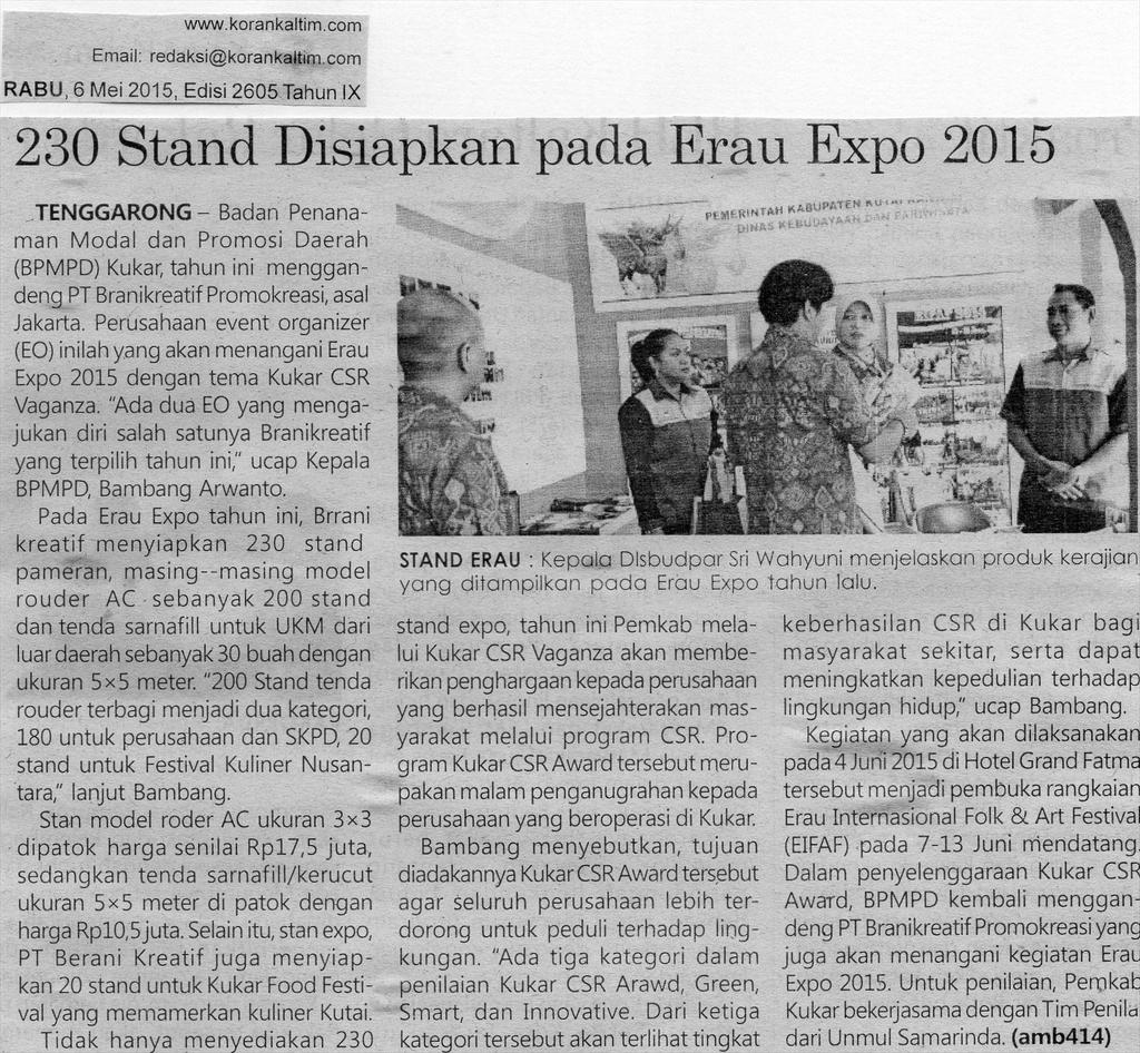 Yang punya ide kreatif.industri kreatif.usaha kreatif. Yuk maree..gabung di CSR vaganza expo dalam rangka ERAU 2015..