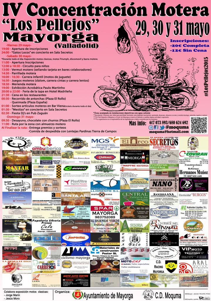 moquma's tweet photo. 23 dias para la IV Concentracion Motera #LosPellejos2015 en Mayorga(Valladolid) NO PUEDES FALTAR A ESTA CITA MOTERA! http://t.co/kBBhtrXOZ0