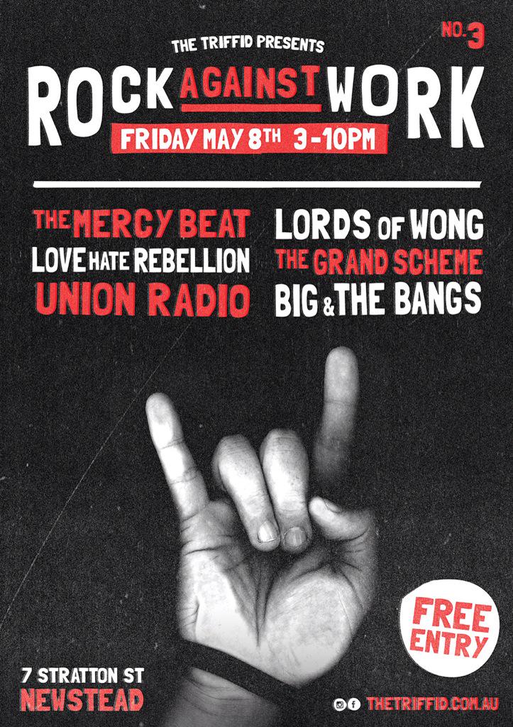 LordsOfWong's tweet photo. What do we want? NO WORK! When do we want it? NEVER! Make a stand against work @TheTriffidBris Fri night. It's free! http://t.co/KbWCr3I5rZ