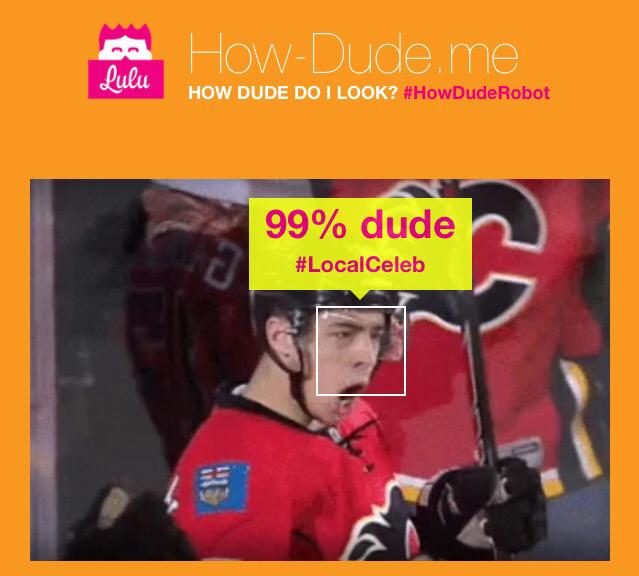 CJAY92's tweet image. It's science. @johngaudreau03 is all dude and 1% bacon. #GoFlamesGo #localceleb #HowDudeRobot #YYC #calgary