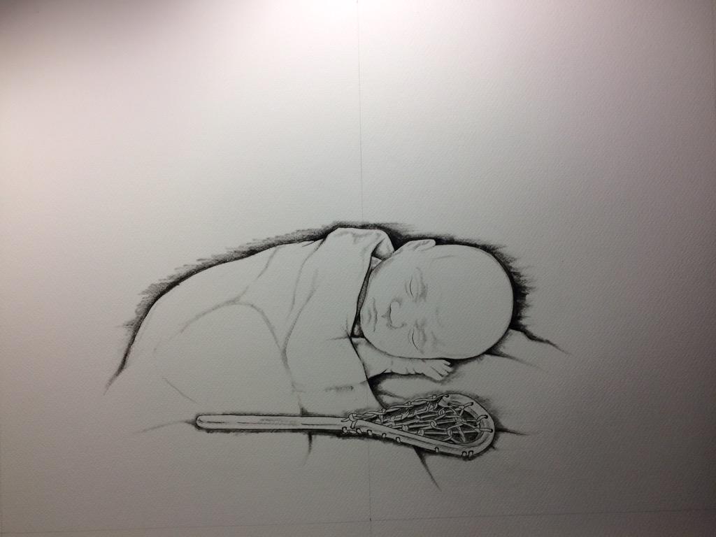 MohawkArtDesign's tweet photo. #Iroquois father "Presented" newborn son a wooden #lacrosse stick. #traditional #art #baby #Mohawk #MohawkArt http://t.co/f4GQyuHs0k