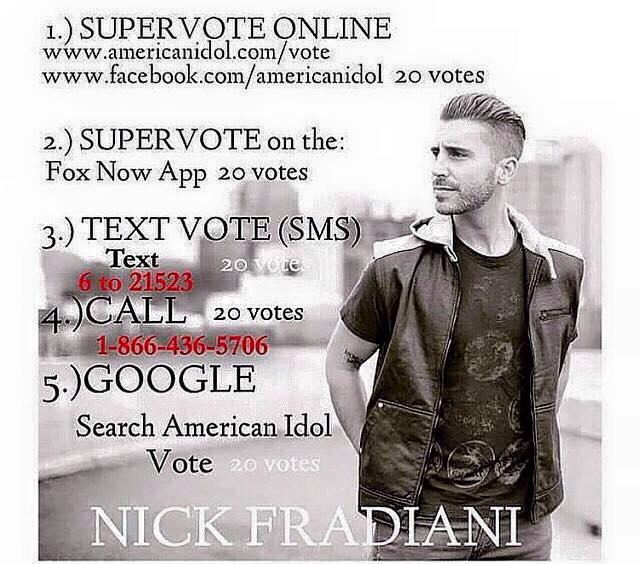 funkysam12's tweet photo. Vote for nick as much as you can! Please and thank you! http://t.co/dsem1ZGBd0