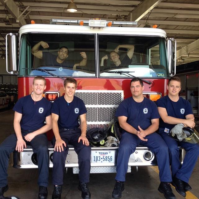 AFireStation's tweet image. Found this cool photo, not mine Calander worthy? I think so #Teex #class147 #fireacademy #firetruck @baseerk
