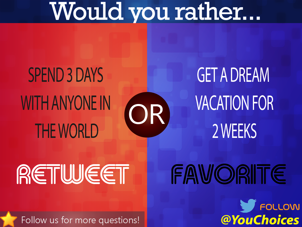 YouChoices's tweet photo. Would you rather... http://t.co/Xpg5CW70vA