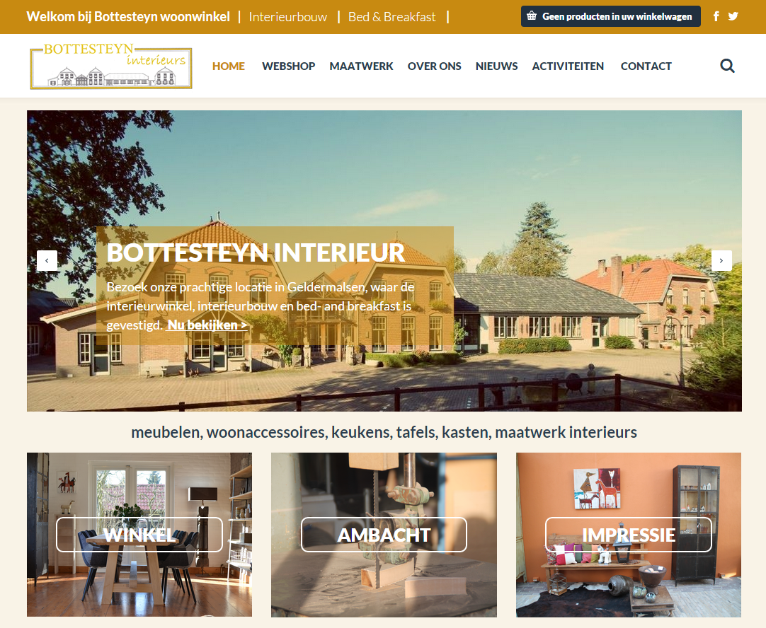 Garden Connect heeft ook voor diverse #woonwinkels de #website / #webshop verzorgd: bottesteynwoonwinkel.nl nu online!