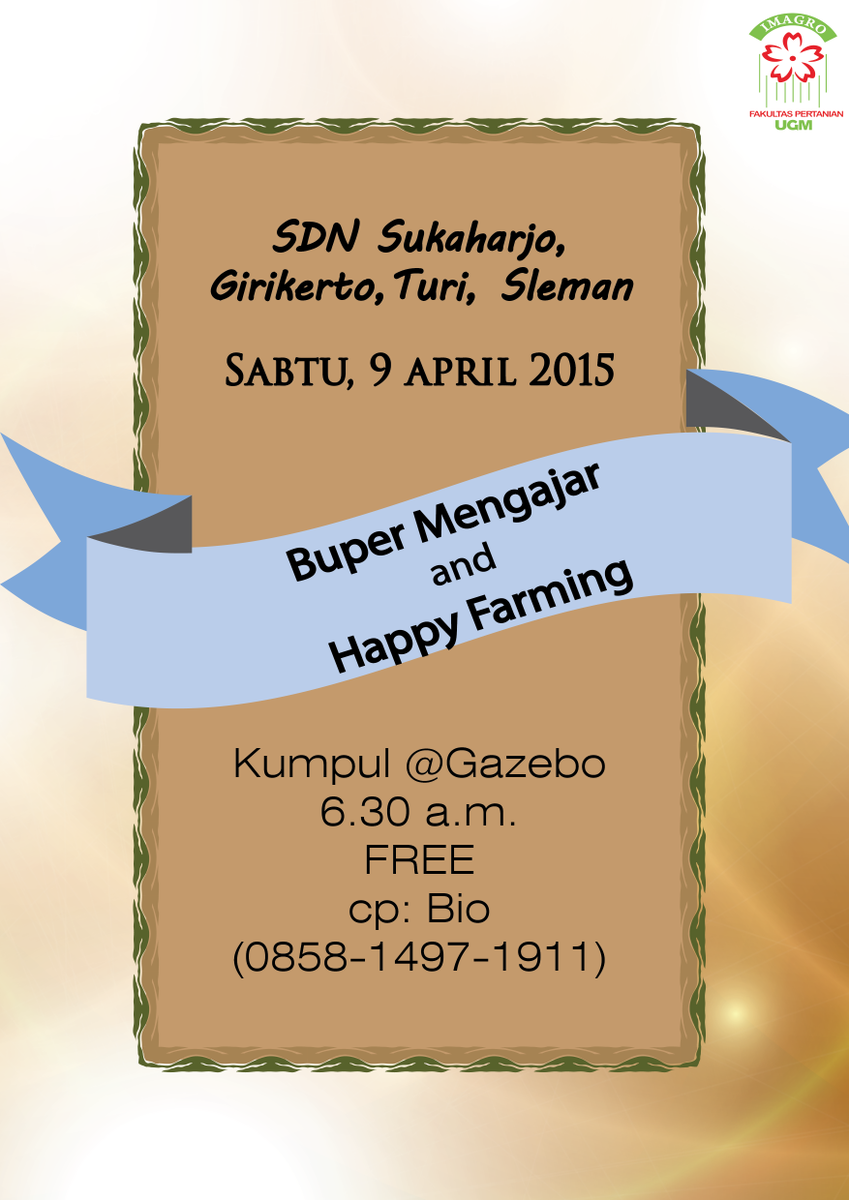 imagroUGM's tweet photo. Yuk #BuperMania bagi ilmu ke adik-adik SDN Grikerto,Sukoharjo|Sabtu(9/5) Kumpul gazebo 6.30 am|cp:Bio (085814971911) http://t.co/AGslLNE2EW