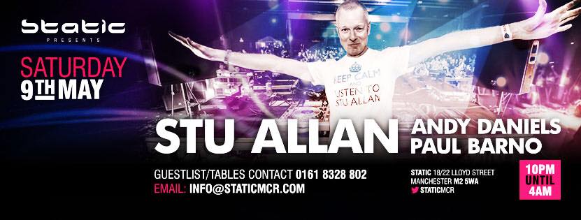 foundationmcr's tweet photo. The Legendary Stu Allan is joining us on the decks @StaticMcr this Sat, gonna be big.
Tickets: http://t.co/cmEVtHmtsT http://t.co/8GNNFDCsxa