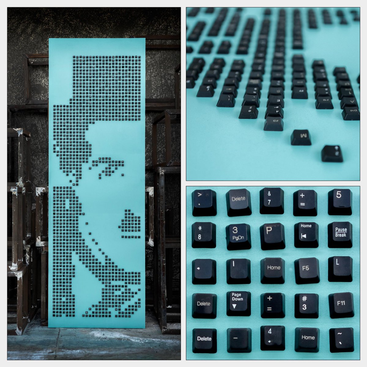 ApicalReform's tweet photo. A tribute to the great showman.
#chaplin #apicalreform #artwork #keyboard #waste #recycled #keyboardart #photography http://t.co/HBYnrLveIs