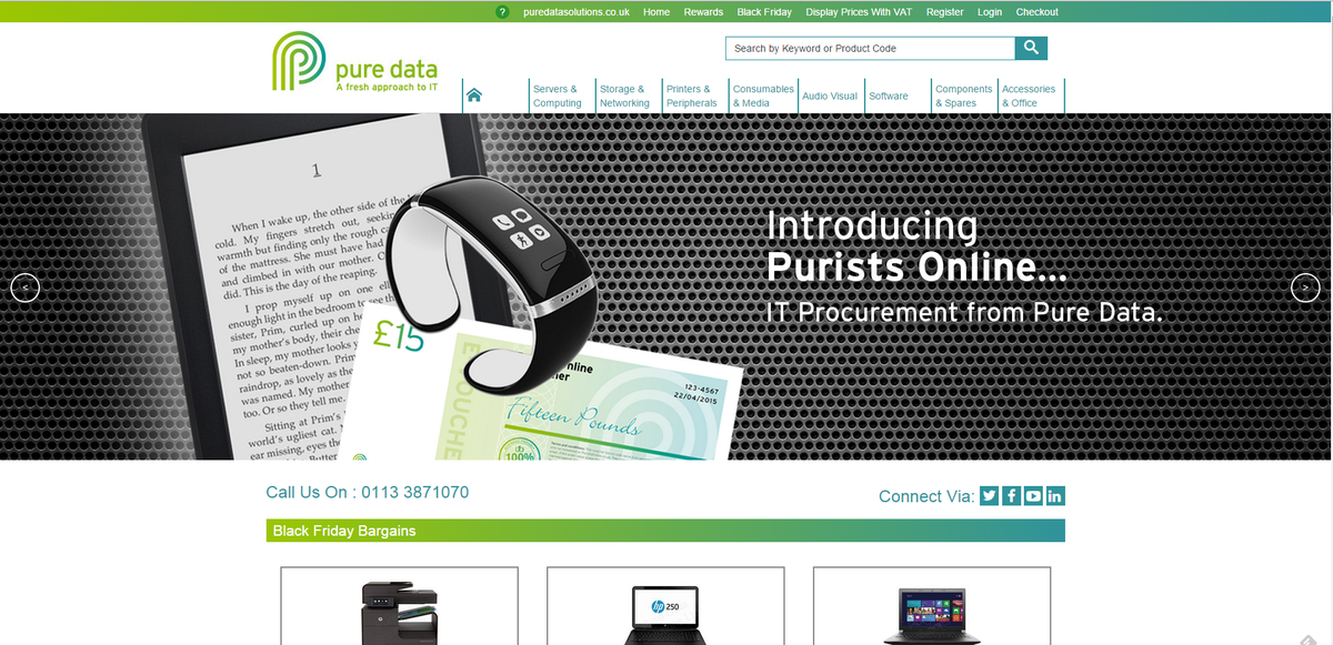 ServatechLtd's tweet photo. The Pure Data Group is excited to launch Purists Online, our e-Procurement Portal! Read more: http://t.co/ojojuHdLPH http://t.co/zdNklDt3dH