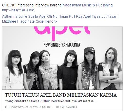Apel_Band's tweet photo. "TUJUH TAHUN APEL BAND MELEPASKAN KARMA" Cc: @NAGASWARA_ID http://t.co/TihZgHdDRj http://t.co/yStd1mOlPP