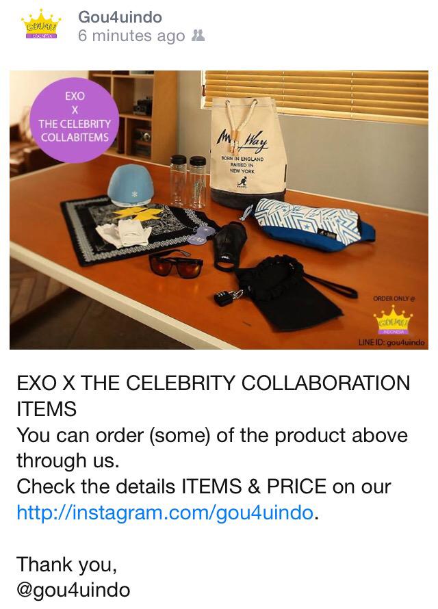 Gou4uindo's tweet photo. Any of you looking for this items? #exoXthecelebritycollaborationitems check the details now▶️ http://t.co/KjhxHUo77K http://t.co/SuKj3SwHVL