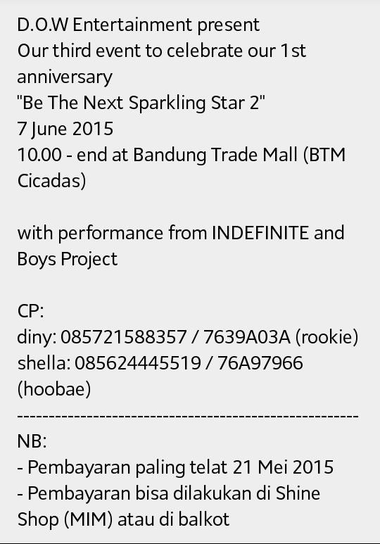 "Be The Next Sparkling Star 2" DC Competition! regist your team now-> goo.gl/forms/7P3tMNeg… ^^