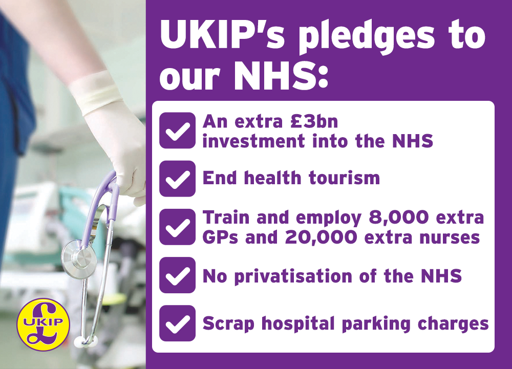 Nigel_Farage's tweet image. By voting UKIP, you are voting for a party that is fully committed to looking after our NHS #VoteUKIP