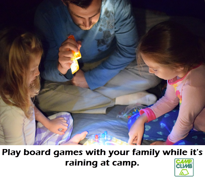 #TopTip For #RainyDay #camping fun bring along all your favourite #boardgames that your #family can enjoy.