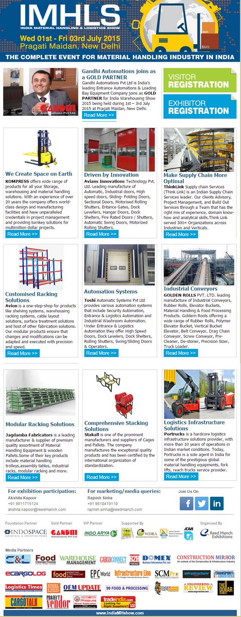 IMHLS's tweet photo. Test the latestproducts &amp; experience live demonstrations in 
#MaterialHandling @IMHLS http://t.co/vvbCvnK2mb #IWS2015 http://t.co/VPNOuH7IJk