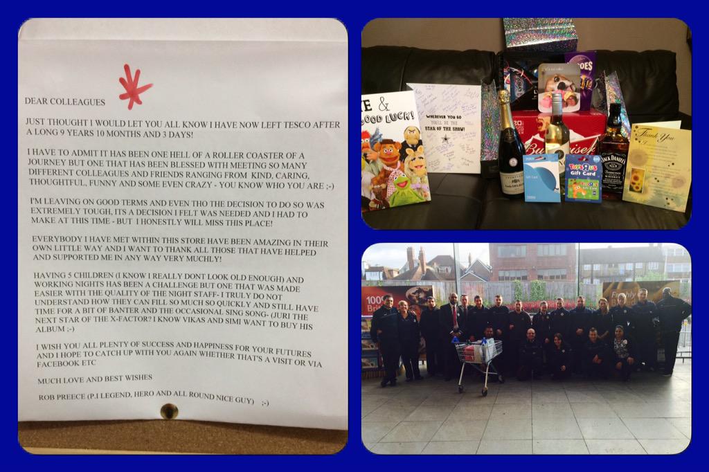 Last shift done-Will miss every1 so much! Thanks for everything really appreciate it all! #feelthelove #bestteamever