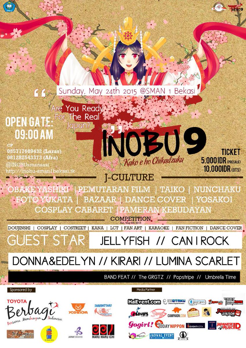 besok guys!! EVENT "INOBU 9" 24 Mei at SMAN 1 Bekasi.. more info follow <a href="/INOBUsmansasi/">INOBUsmansasi</a>