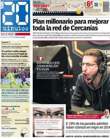 G2esports's tweet photo. We made the news with #G2COD in today's @20m! Do you recognize the face on the front page? ;) http://t.co/OgkIWa1KeT
