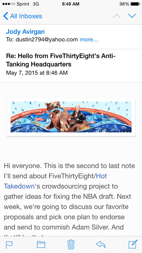 dustin_g11's tweet image. Nice random email I just got. I guess they don't know I'm a Sixers fan #ProTank