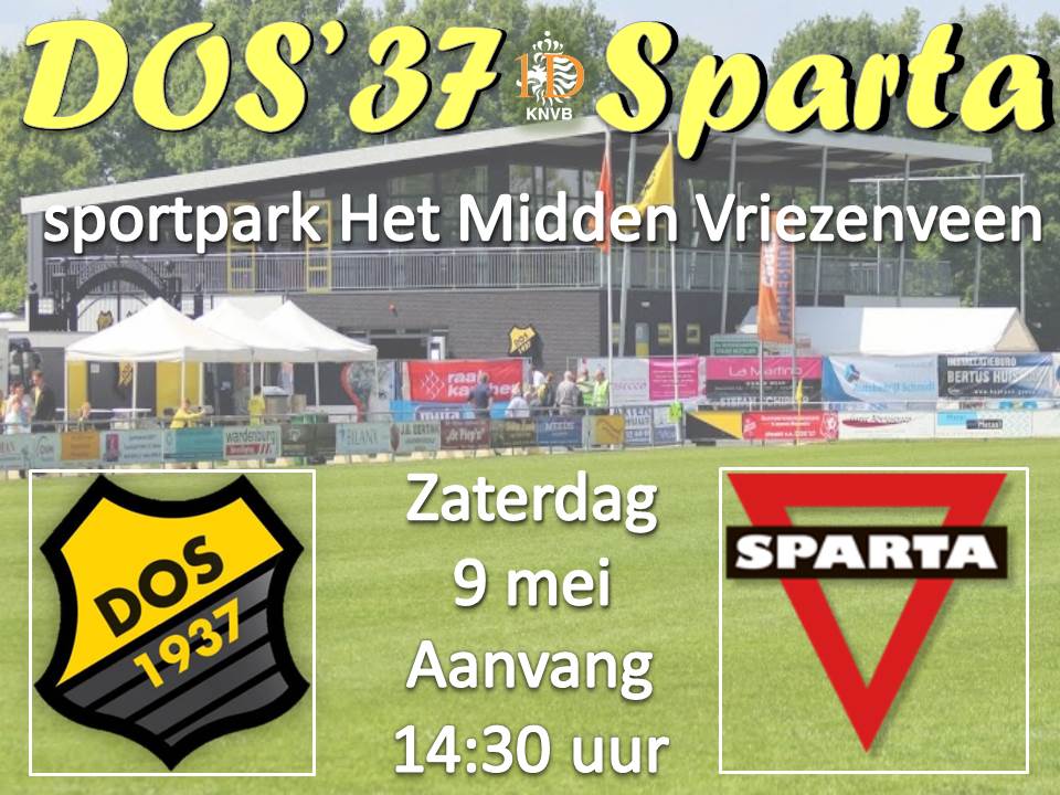DOS37's tweet photo. Zaterdag de definitieve ontknoping in de 1e klasse D.
Worden de DOSsers uit Vjenne kampioen? 
Kom ze aanmoedigen! http://t.co/5ikRRnsHHj