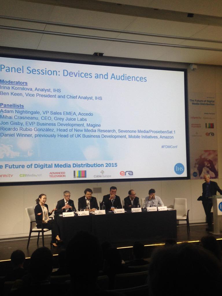 KajGate's tweet photo. Great first panel at IHS' The Future of Digital Media Distribution Conference. Very male dominated though #FDMConf http://t.co/2PHZt66E46